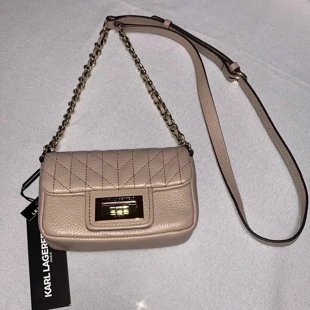 KARL LAGERFELD Leather Crossbody Purse,NWT.